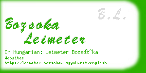 bozsoka leimeter business card